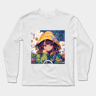 coat and rain girl Long Sleeve T-Shirt